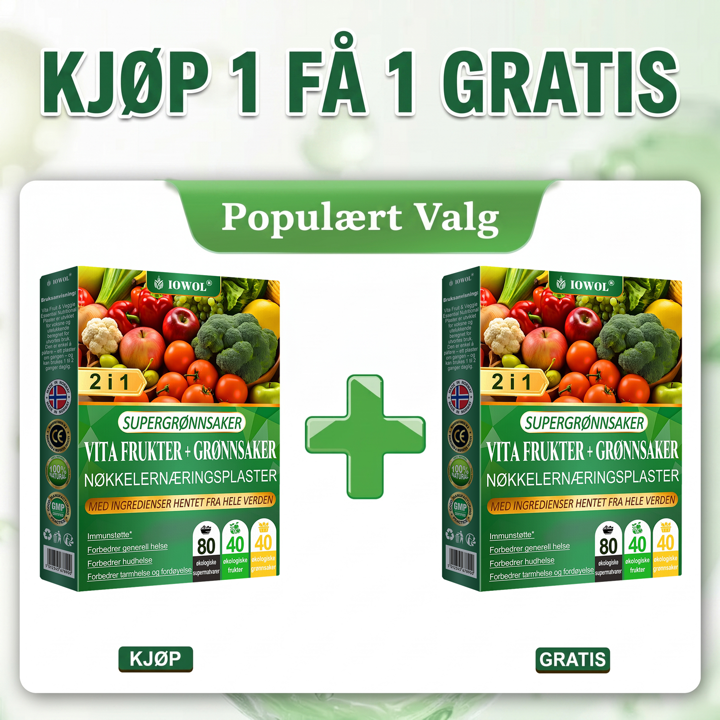 Vita Fruit & Veggie essensiell ernæringsplaster