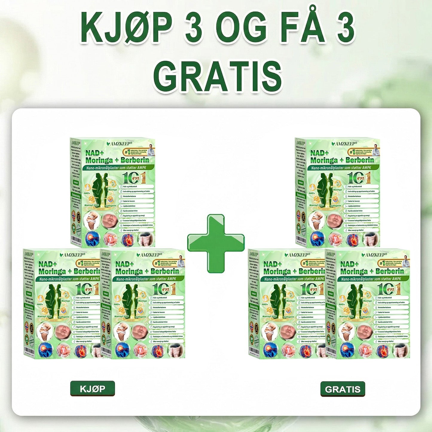 Som en verdsatt kunde har du låst opp en helt spesiell bonus! Få 80 % rabatt når du legger til enda et 𝑨𝑴𝒁𝑲𝑬𝑬𝑷®-produkt i bestillingen din. Dette overraskelsestilbudet gjelder bare i en kort periode.