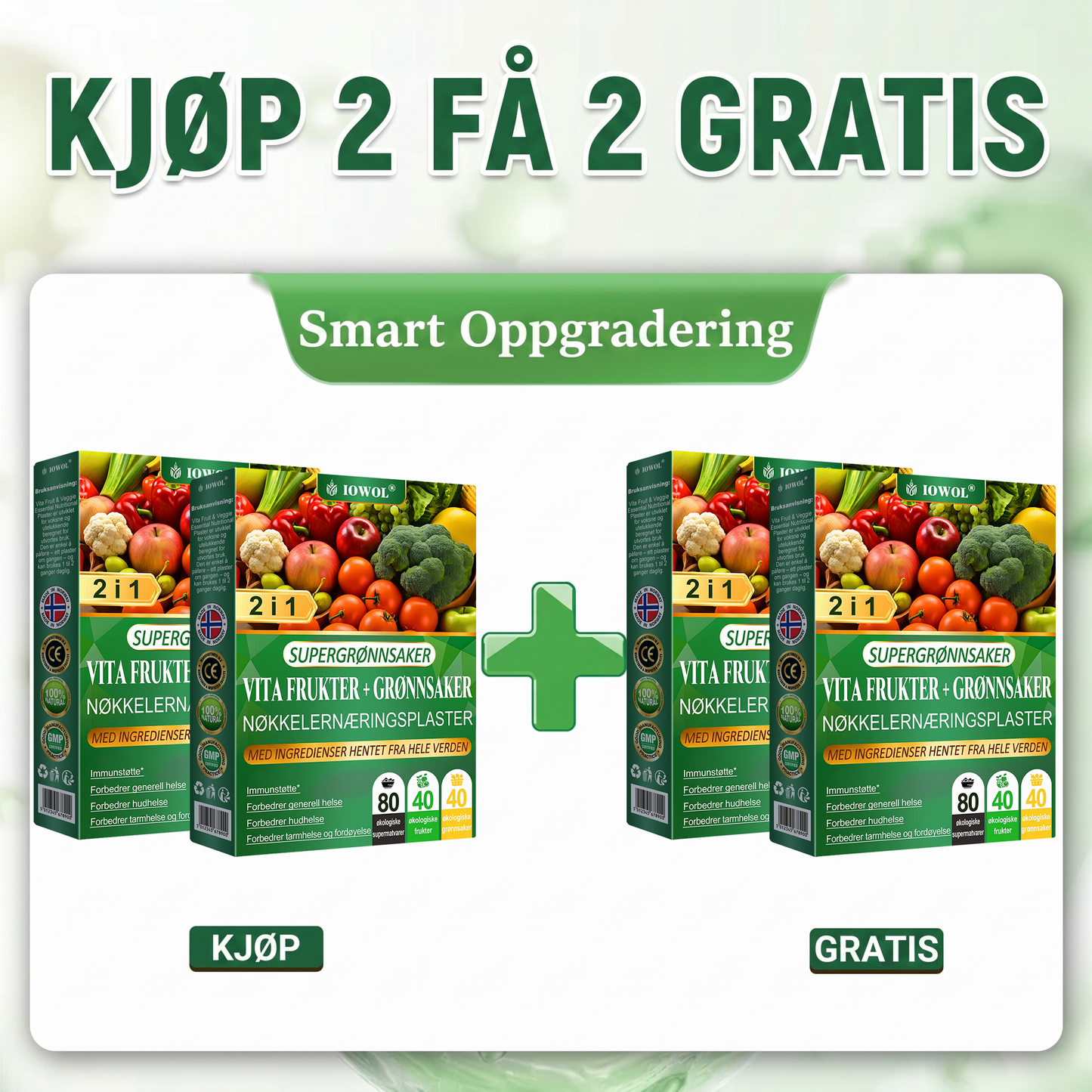 Vita Fruit & Veggie essensiell ernæringsplaster