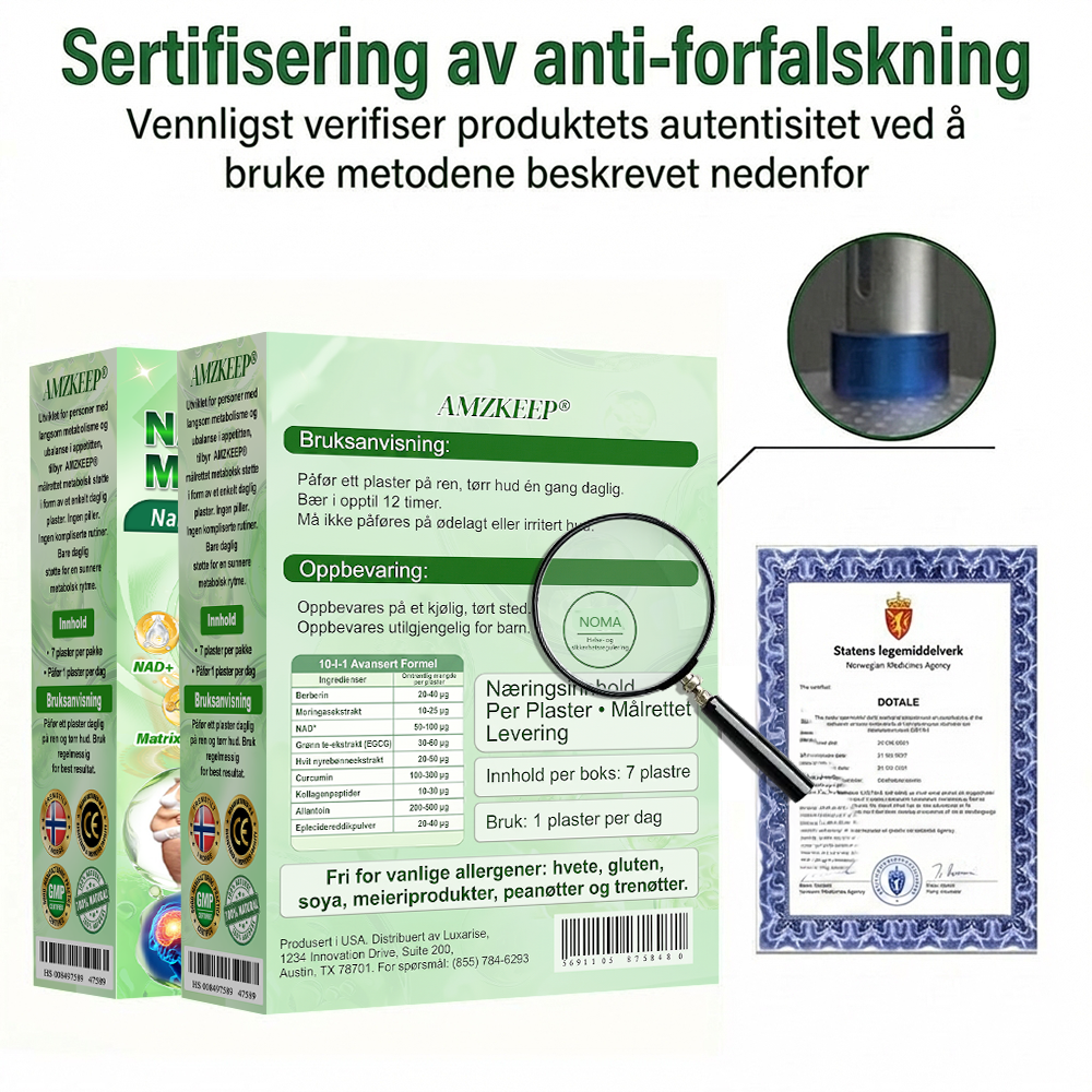 Som en verdsatt kunde har du låst opp en helt spesiell bonus! Få 80 % rabatt når du legger til enda et 𝑨𝑴𝒁𝑲𝑬𝑬𝑷®-produkt i bestillingen din. Dette overraskelsestilbudet gjelder bare i en kort periode.