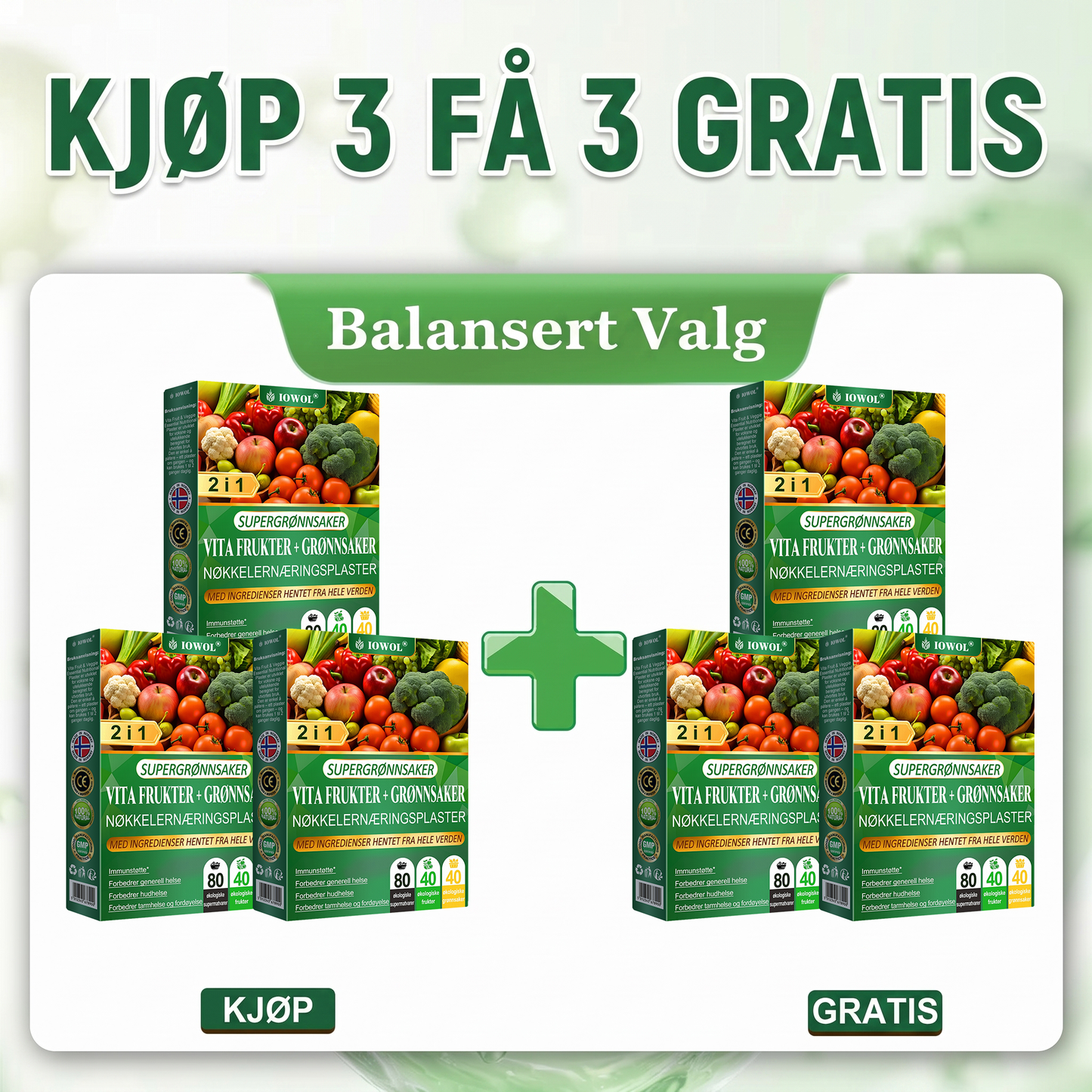 Vita Fruit & Veggie essensiell ernæringsplaster