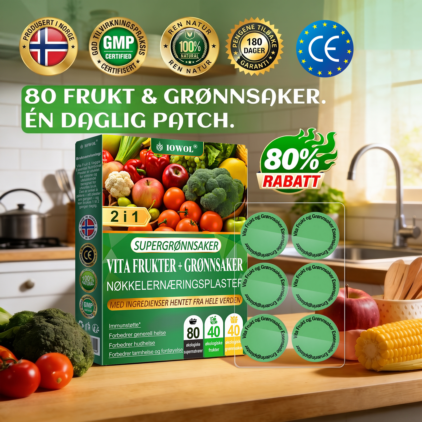 Vita Fruit & Veggie essensiell ernæringsplaster
