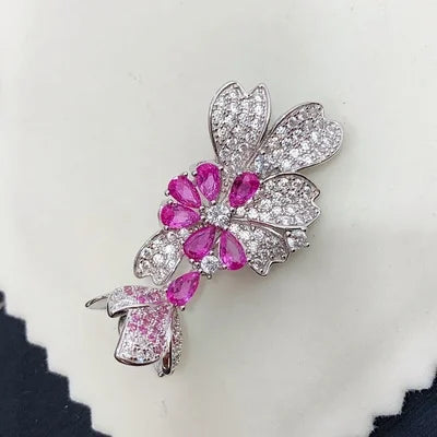 MeiBaPJ Natural Baroque Pearls Fashion Pink Zircons Jewelry Set 925 Silver Pendant Earrings Fine Wedding Jewelry for Women